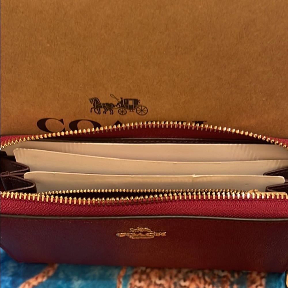 Brands new red Coach wallet